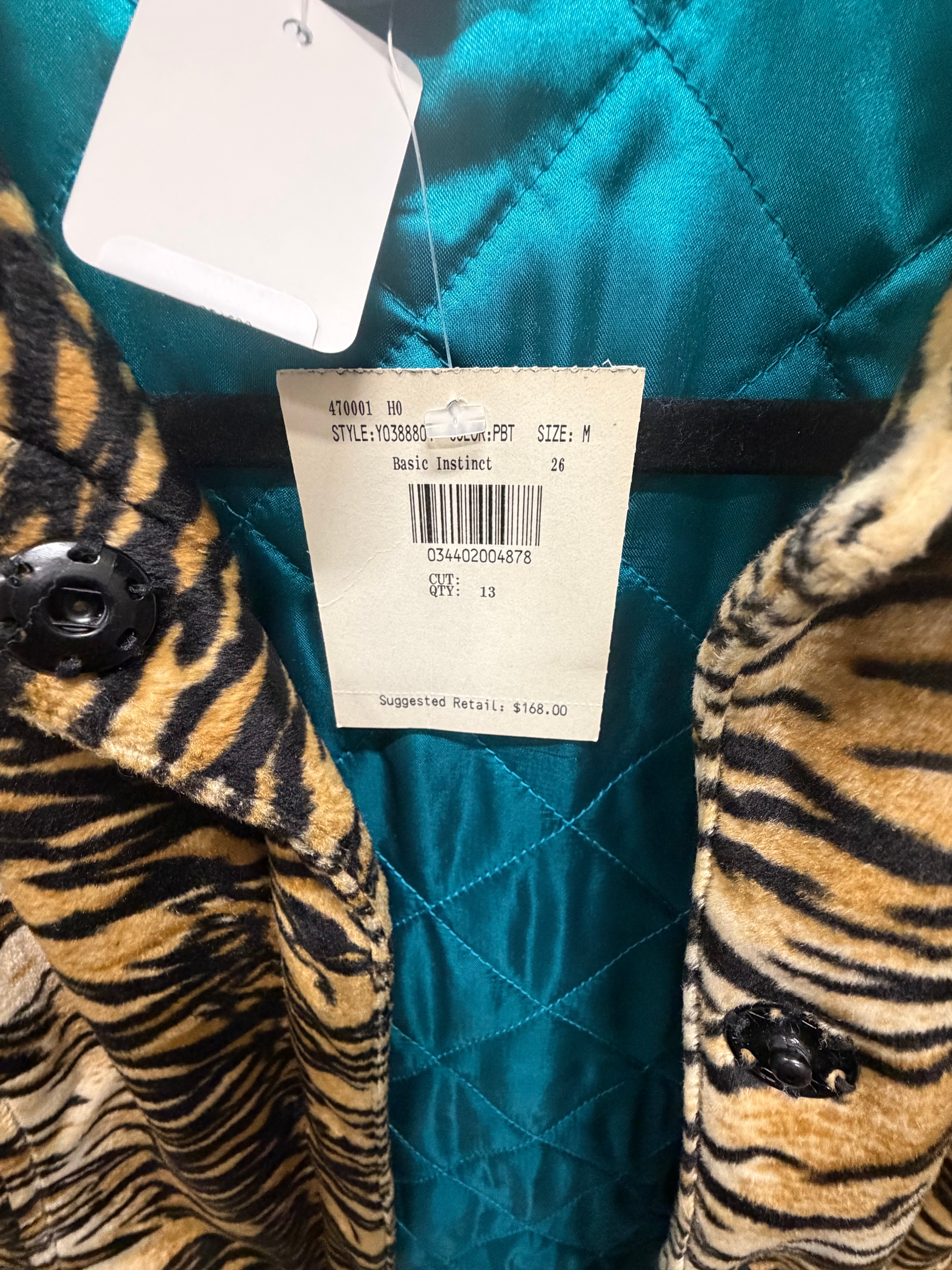 Guess Tiger Print Trench Coat, medium
