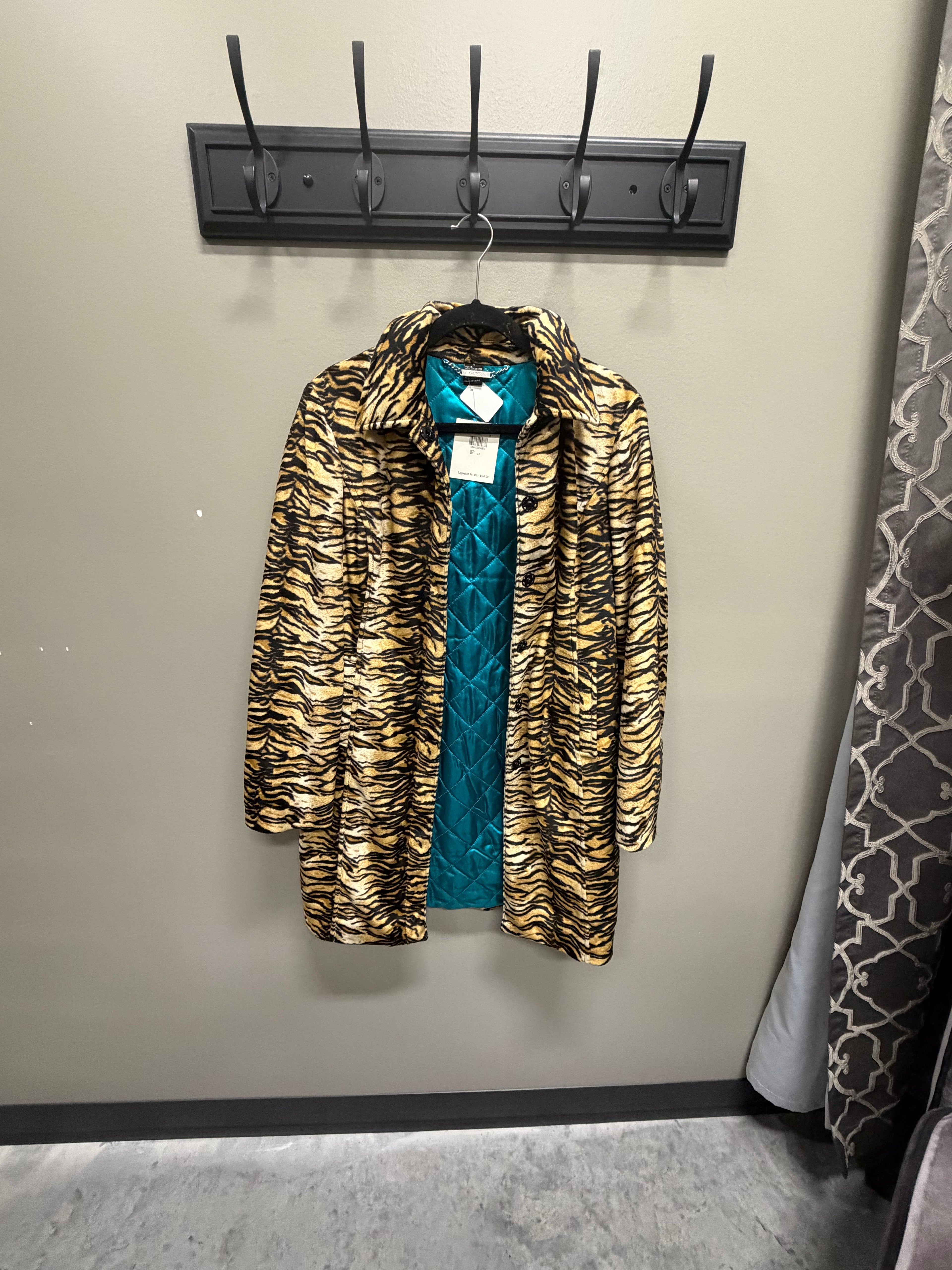 Guess Tiger Print Trench Coat, medium