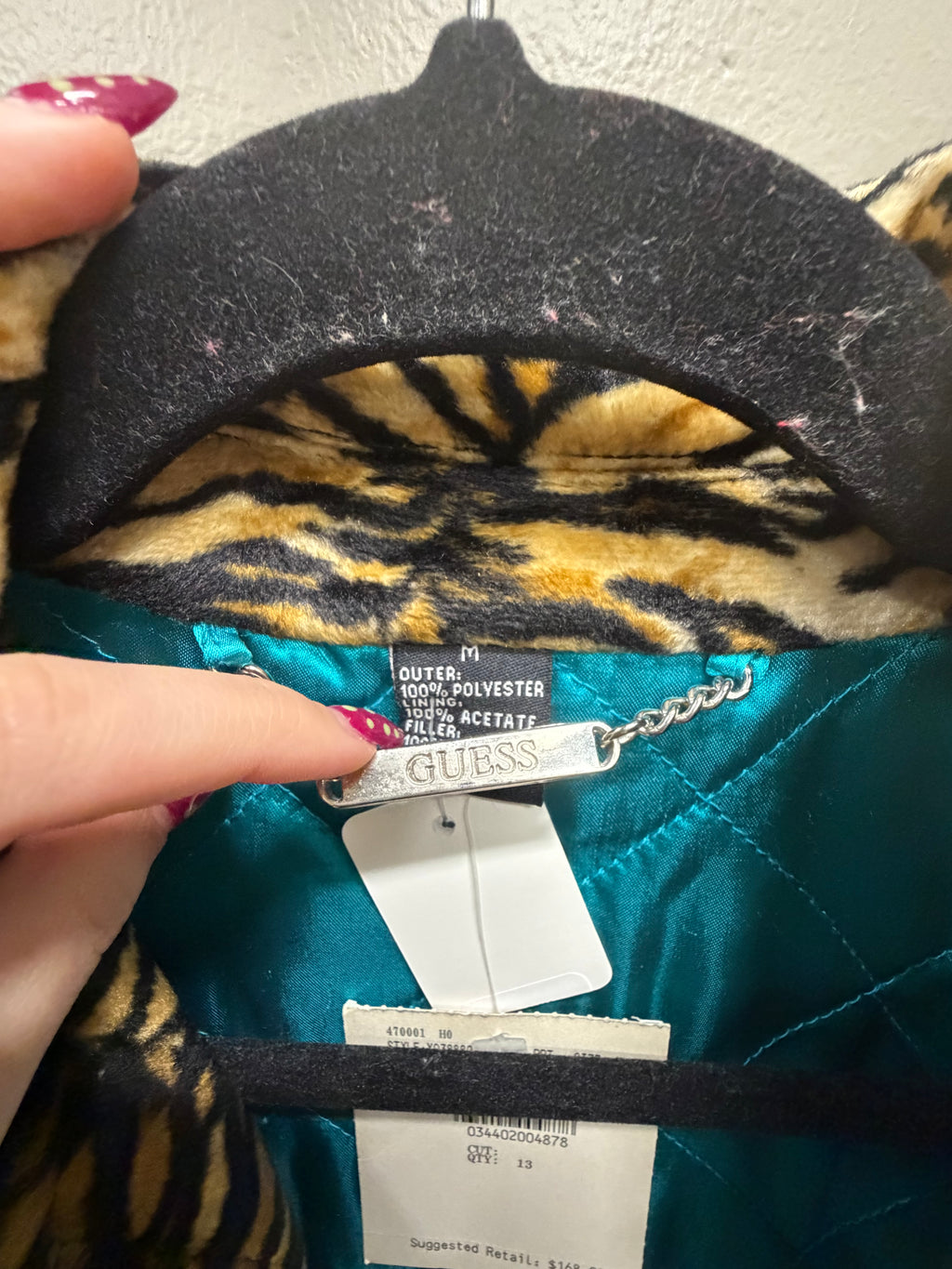 Guess Tiger Print Trench Coat, medium