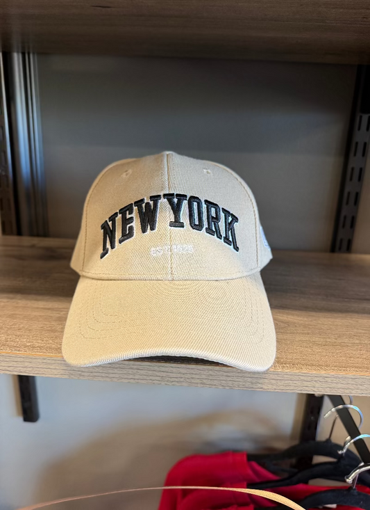 Cream New York Hat
