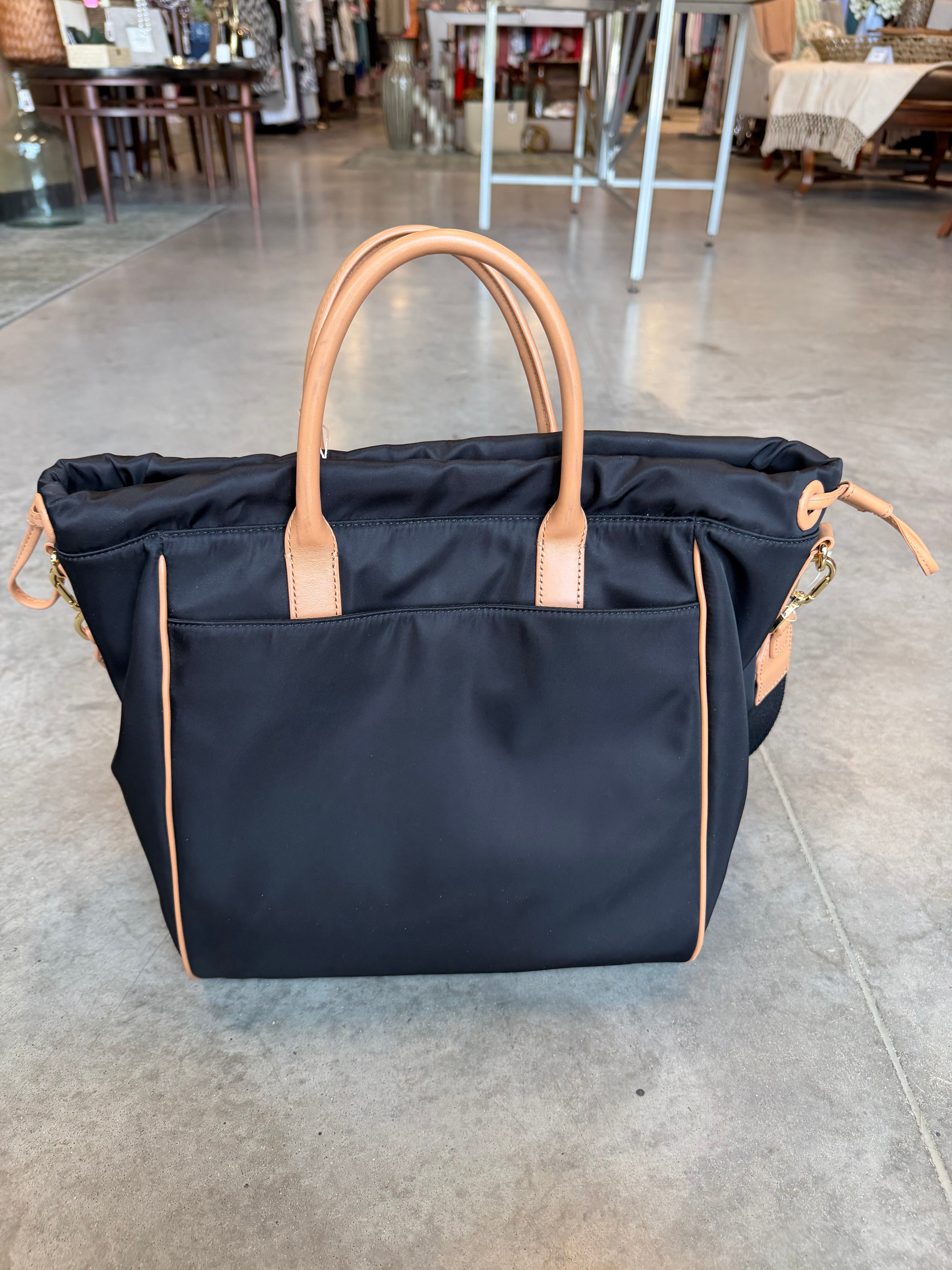 Tory Burch Perforated Logo Nylon Drawstring Tote Bag - Urban Thread