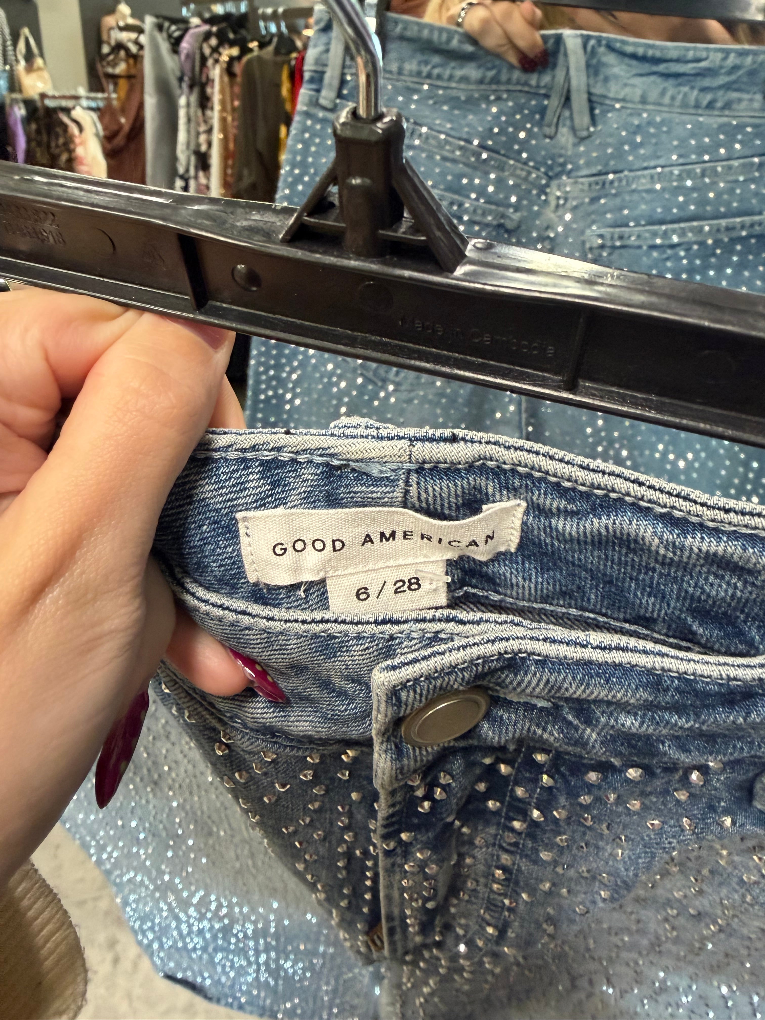 Good American Bedazzled Jeans – Size 6/28 | Pre-Loved
