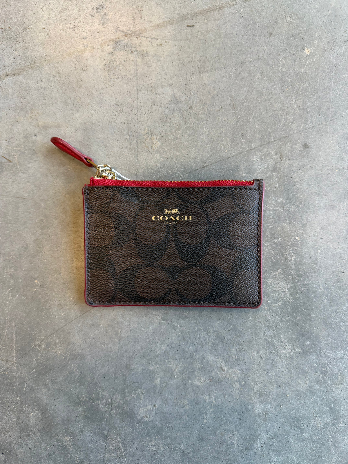 Coach Mini Skinny ID Case - Signature Canvas - Pre-loved