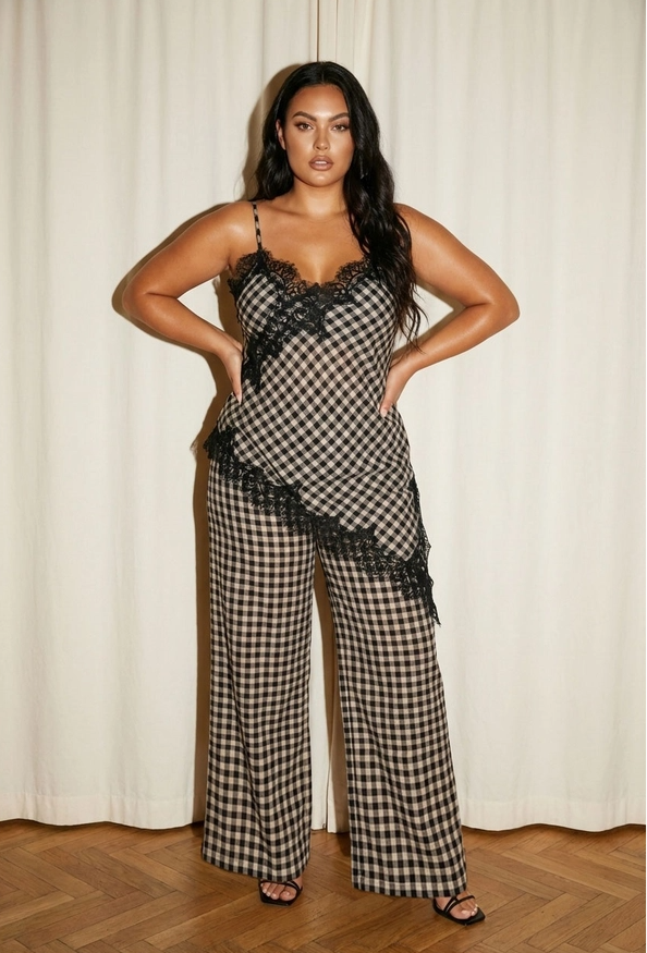 Gingham Set Pants