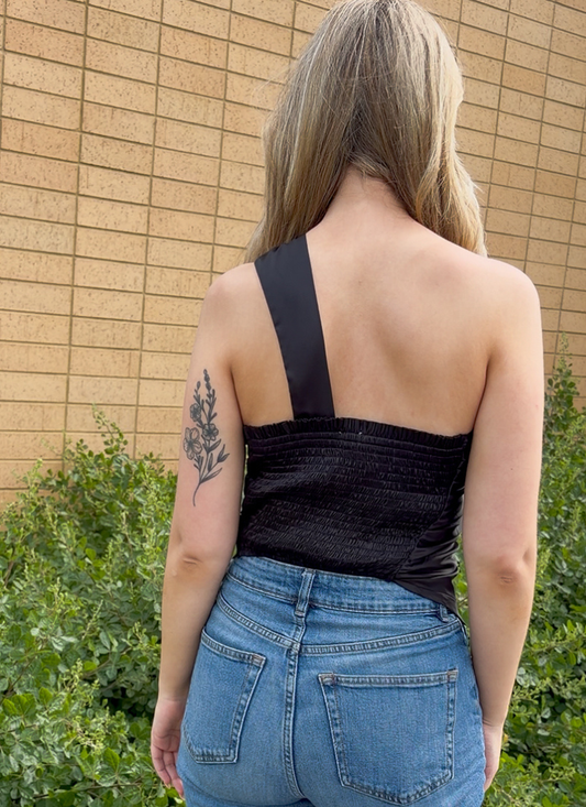 Asymmetrical Ruche Top