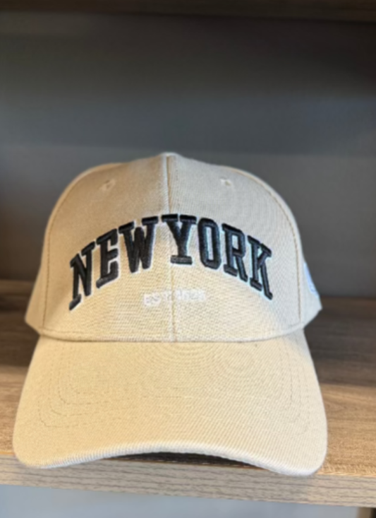 Cream New York Hat