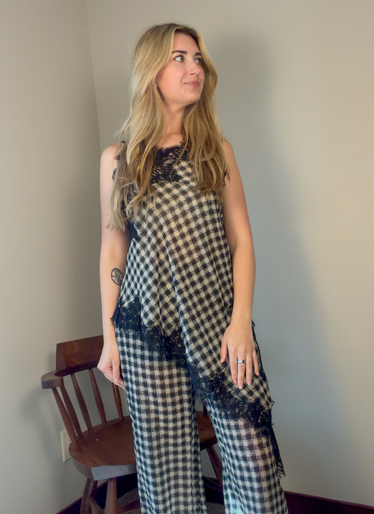 Gingham Set Top