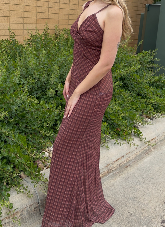 Gingham Maxi Dress
