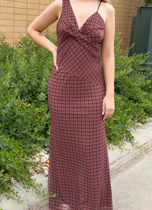Gingham Maxi Dress