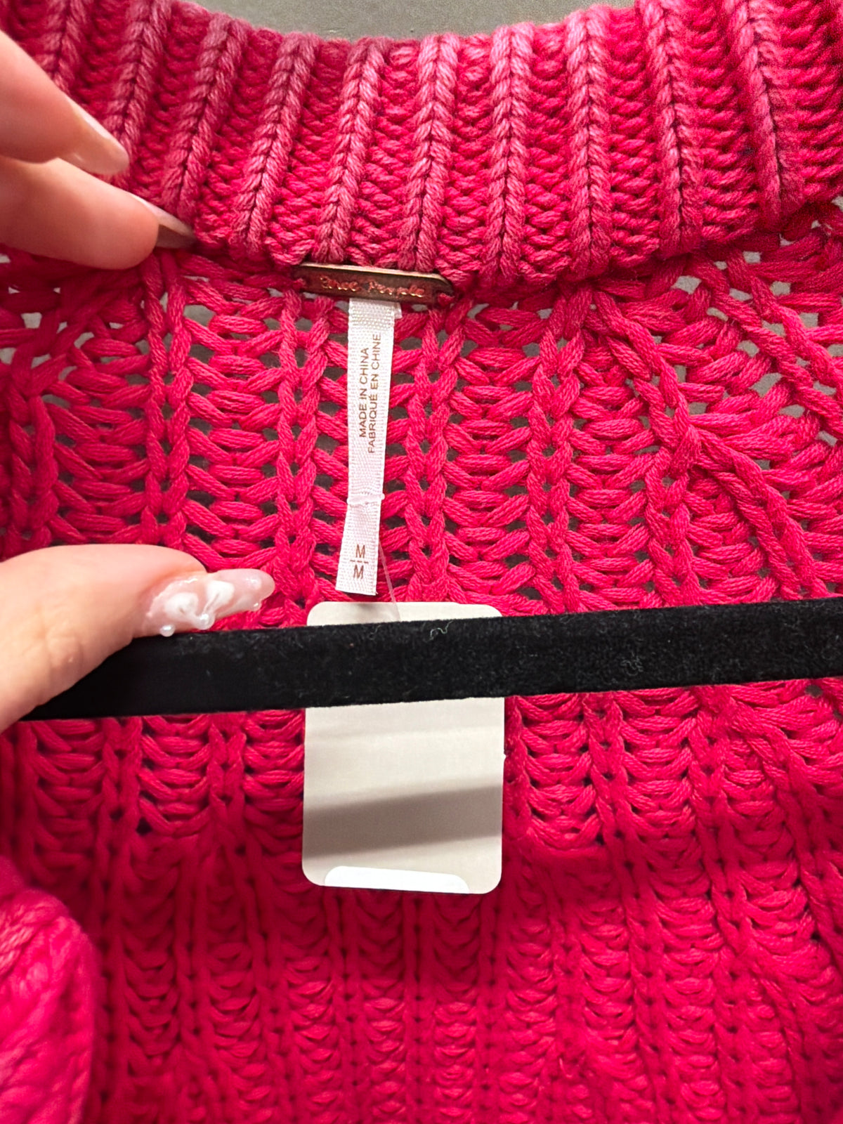Pink Free People Sweater, Medium