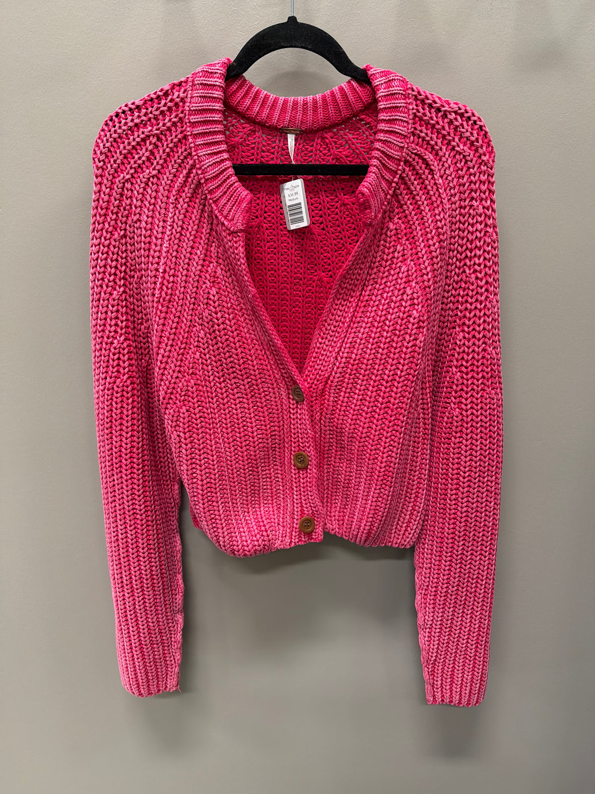Pink Free People Sweater, Medium