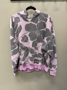 Purple with black floral We The Free Hoodie, Small