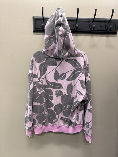 Purple with black floral We The Free Hoodie, Small