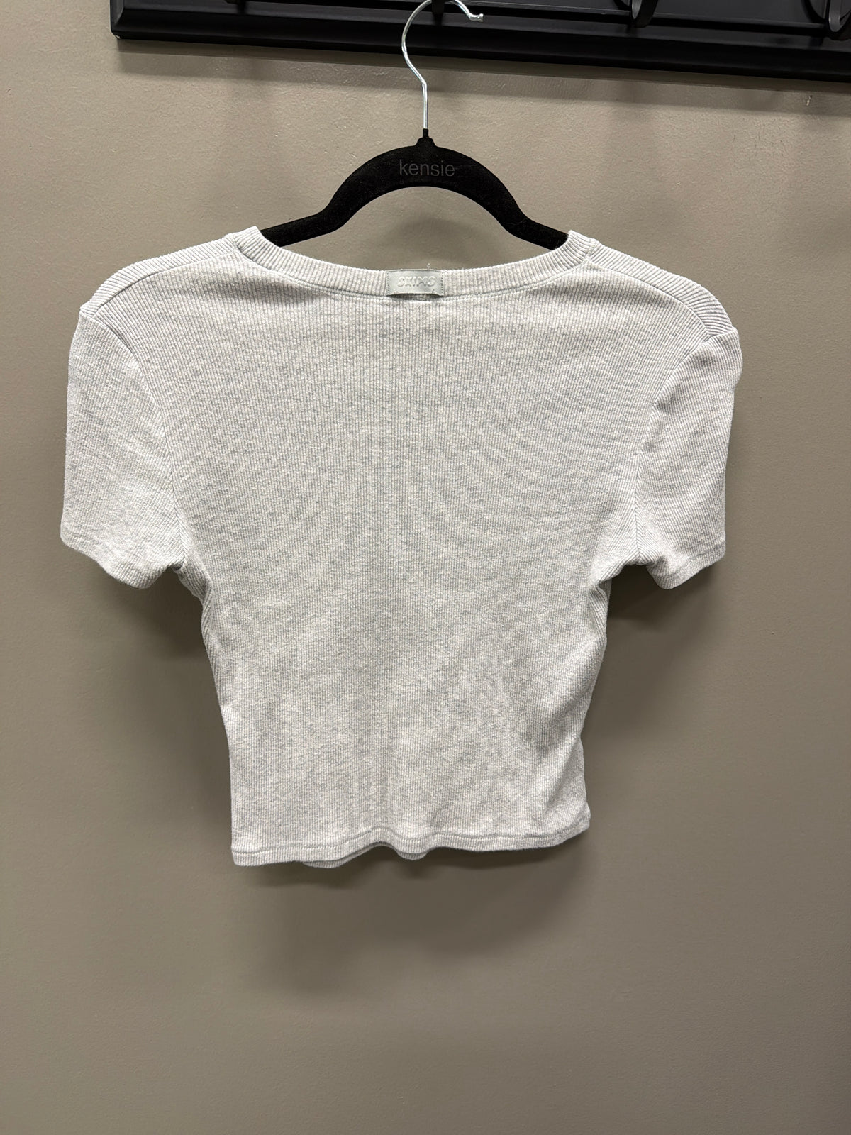 Gray ribbed Skims Shirt, Medium