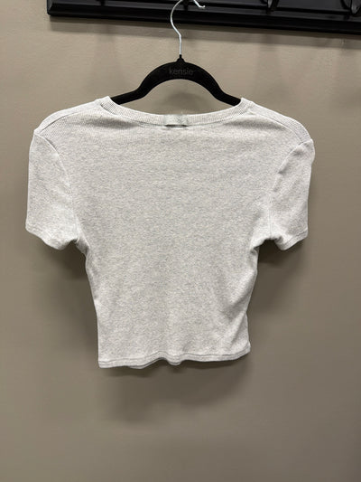 Gray ribbed Skims Shirt, Medium